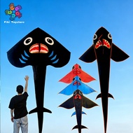 kids Cartoon Black Shark Kite With Kite String 100M Outdoor Garden Sport Kite Flying Toy for Kids Ki