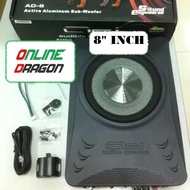 AD AUDIBLE DYNAMICS 8” INCH BIG POWER ACTIVE ALUMINUM CAR AUDIO SUBWOOFER UNDERSEAT