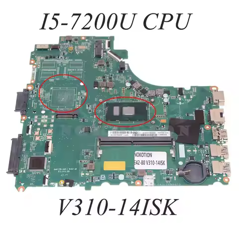 DA0LV6MB6F0 MAIN BOARD For Lenovo E42-80 V310-14ISK Laptop Motherboard 14 inch With I5-7200U CPU UMA