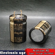 1Pcs Nichicon 35V 1000UF KG Super Through Ultra-Through ตัวเก็บประจุเสียง35V1000UF 20X30mm