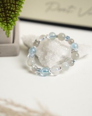 海藍寶 x拉長石 DIY手串