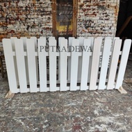 Wooden Fence Dog Cage Garden Fence Pool Divider Fence Large Fence 80 Cm High Full White