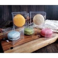 Transparent macaron or goodies box size 5x5x3.5cm