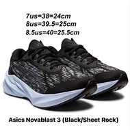 รองเท้าวิ่งหญิง Asics Novablast 3 สี Black/Sheet Rock (1012B288-001) ของแท้ 💯% จาก Shop ไทย