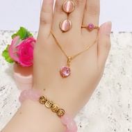 Pink jade set jade bracelet 88