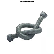 ONLYGOODS Kitchen Sink Drain Kit, 1m P Trap Drain Pipe, Tightness Double Screw Oral Flexible Sink Dr