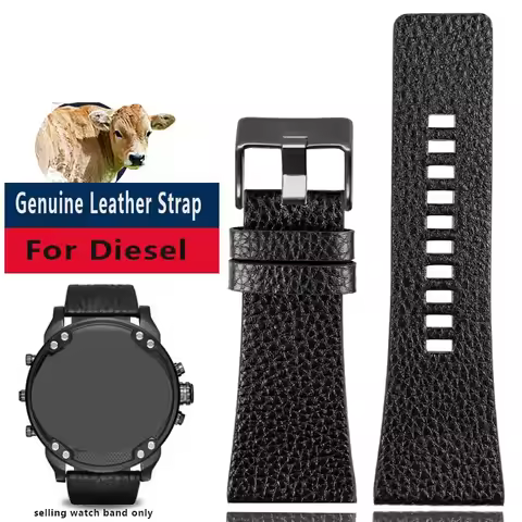 22mm 24mm 26mm 27mm 28mm 30mm 32mm Genuine Leather Strap Watchband For diesel Watches DZ4344 4323 16