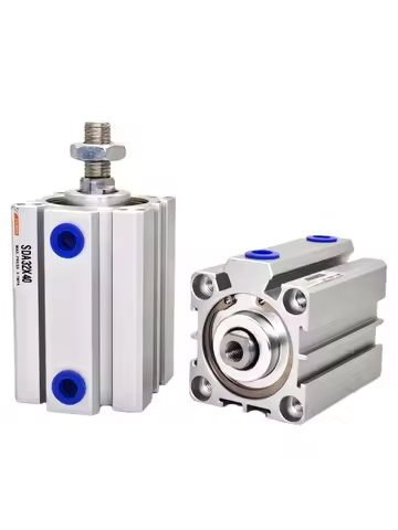 SDA16 20 25 32 40 50 63 80 100mm Bore Compact Thin Air Cylinder 5-100mm Stroke Double Action Alumini