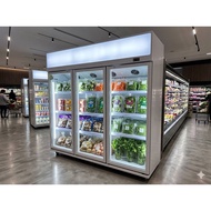 NEW 3 Doors Chiller SANWOO SNW-1700D3 Capacity 1700L Digital Frost Free Low-E Glass Door