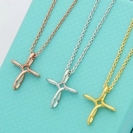 925 Real Silver/Rose Gold/Gold Infinity Cross Necklace
