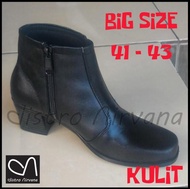 PROMO TERBATAS SEPATU PANTOFEL WANITA HIGH HEELS BOOTS BIGSIZE JUMBO BOOT BESAR CEWEK