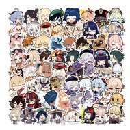 63PCS Cartoon Genshin Impact Graffiti Waterproof Stickers For Helmet Bicycle Hand Account Pencil Cas