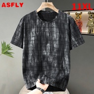 ASFLY Men Plus Size 11XL T Shirts Summer Casual Loose Short Sleeve T-shirts Man Big Size 10XL 9XL Ts