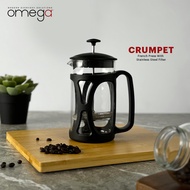 Omega Houseware Crumpet Coffee & Tea Maker French Press With Stainless Steel Filter 600ml / 800ml / 