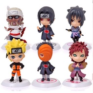 1-21 Pcs Anime Naruto Q Version 7cm Sasuke Collectible Action Figure Demon Slayer Kamado Tanjirou Ne