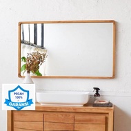 cermin kotak dinding 60 x 100 cm / cermin kaca minimalis jati frame