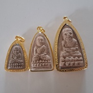 LP Yai / LP Thuad Leklai Micron Gold Plated Gold Casing Thai Amulet / Wat Phra Thamyannamunee / BE 2558