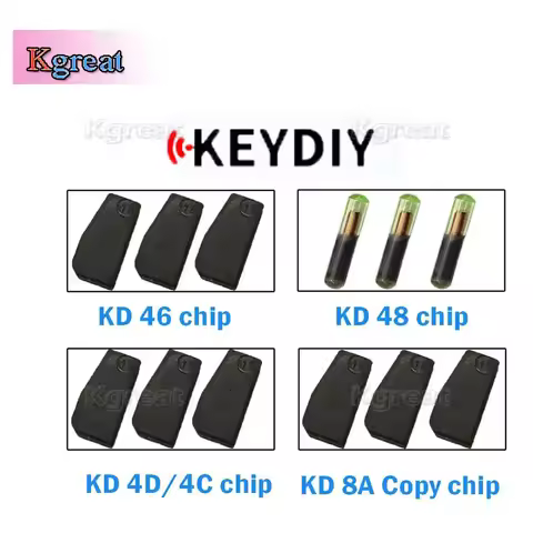 5 10pcs KEYDIY Car Key Chip KD 4C/4D KD 48 KD 46 4C 4D 46 48 8A Copy Transponder for KEYDIY KDX2 Key