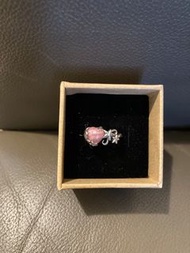 天然心型紅紋石S 9 2 5純銀戒1 0號