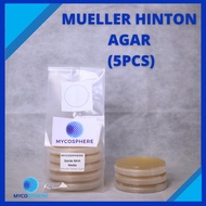 Mueller-Hinton Agar Sterile Media MHA Petri Dish - 5pc Standard Mueller Hinton Agar (MHA)