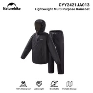 NATUREHIKE RAINCOAT SET CAY2421JA013 ULTRALIGHT MULTI PURPOSE RAINCOAT SET RAIN SUIT RAIN PANT COAT 