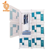 lemari pakaian plastik 6 susun 6 pintu lemari portable minimalis serbaguna lemari motif karakter
