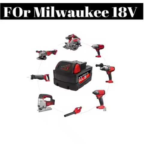6.0Ah/9.0Ah/12.0Ah replacement battery for Milwaukee M18 18V with charger
