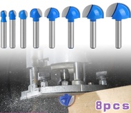 8pcs 6mm mata profil router bit mata profil setengah lingkaran mata 