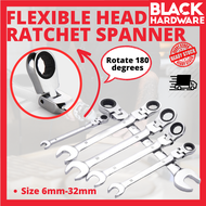 Black Hardware Flexible ratchet wrench Ratchet Spanner sepanna Garage Tools Common Ring Spanner set 