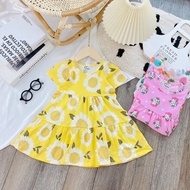 short sleeve Cotton Dress With 2-Storey Residual cotton Dress For Girls From 8-21kg Of Soft, Cool co