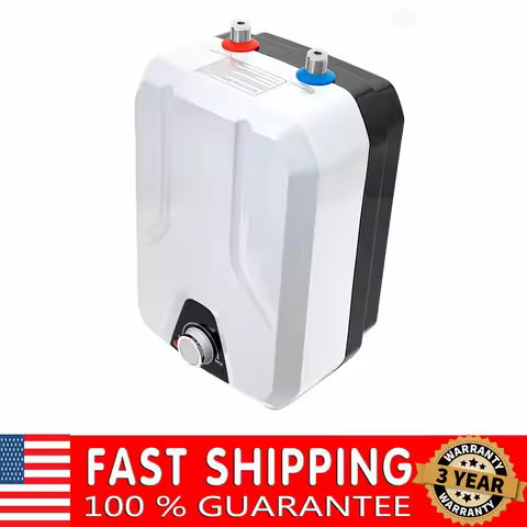 110V 1500W 8L Electrical Mini Tankless Instant Hot Water Heater On Demand Under Sink Water Heater W/