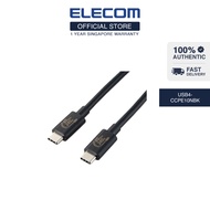 ELECOM USB4 cable / C-C / USB Power Delivery / 240W / 1 m / Black / USB4-CCPE10NBK