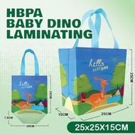 Cute Dino Laminated Birthday Bag / Birthday Box Bag size 25x25x15