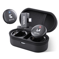 BOYA Omic D/U Wireless Lavalier Lapel Microphone Mini Lapel Mic with Smart Noise Cancellation 15H Du