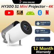Hy300 Wireless Pro Wifi Bluetooth Cinema Android Mini Led Small Projector projektor 4K Android Mini 
