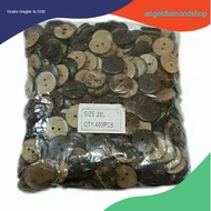 Contents 400 pcs - Diameter 18 mm Coconut Shell Buttons 18 mm