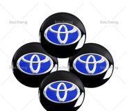 Decal dán chụp mâm đúc logo Toyota set 4 cái Nắp Đậy Trục Bánh Xe Hơi ô tô 56mm Chuyên Dùng cho Camr