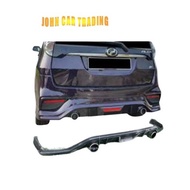 Ready Stock Perodua Alza 2018 Drive 68 PU Rear Skirt BodyKit Alza Skirt Belakang With 2pc Exhaust Re