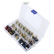 STARYSWAY 80Pcs Adjustable Potentiometer, Assortment Kit B5K B10K B20K B50K B100K Potentiometer Kit,
