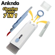 Ankndo Electronics Cleaner Kit Keyboard Bluetooth-Compatible Earbuds Computer Cleaner 7 in 1 Cleaning Brush Tool Electronics Cleaner Kit Multifunctional Tool