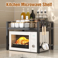 Rak Dapur Microwave Oven Rack Kitchen Storage Organizer Expandable Microwave Shelf Kitchen Counter Shelf Oven Rack