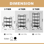 HYPERACK ™️  [Ready Stock] Trolley Rack Metal Steel Trolley Storage Rack Rak Troli Beroda Rak Ikea R