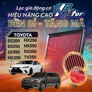 Lexus ES200/ ES250/ ES350/ NX200/ NX250/ NX350/ RX350/ TX350 Engine Air Filter. High performance Xfi