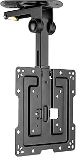 RICOO Monitor and TV Ceiling Mount for TVs 19-43 Inches, Foldable, Swivelling, Height Adjustable, Un