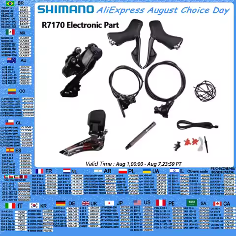 Shimano 105 R7170 Electronic Part Groupset FD R7150 2x12s RD-R7150 Battery DN300 Road Bicycle Di2 R7