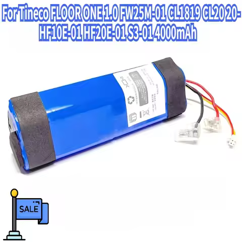 4000mAh For Tineco FLOOR ONE 1.0 FW25M-01 CL1819 CL20 20- HF10E-01 HF20E-01 S3-01 Vacuum Cleaner Bat