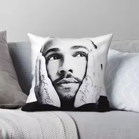 F1 Lewis Hamilton 44 Pillowcase Polyester Linen Velvet Pattern Zip Decor Pillow Case Sofa Cushion Ca