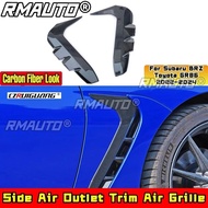 BRZ GR86 Side Intake Vent Trim Carbon Fiber Look Leaves Board DC Style For Subaru BRZ Toyota GR86 20
