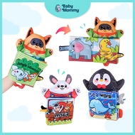 Babymommy👶Baby Soft Animal Cloth Book 3D Hand Puppet Clothbook Animals Plush Toys Newborn Early Education Toys