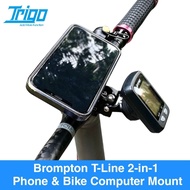 Trigo Brompton T-Line 2-in-1 Phone &amp; Bike Computer Mount